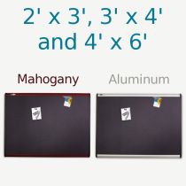 Quartet Magnetic Bulletin Board Mahogany Finish Frame