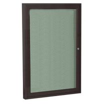 1-Door Bronze Aluminum Frame Enclosed Vinyl Tackboard