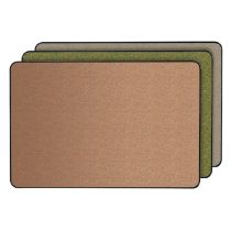 Gemini Natural Cork Tackboard, with a Hint of Color w/ Black Vinyl Frame