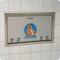 Koala Kare Baby Changing Stations - Horizontal Recess Mounted with Stainless Steel Flange