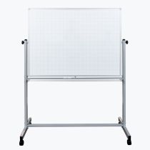 Luxor 48”W x 36”H Mobile Magnetic Double-Sided Ghost Grid Whiteboard - MB4836LB 