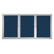 Ghent Outdoor Enclosed Vinyl Bulletin Board Navy - Color is approximate