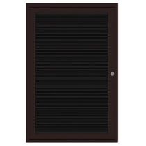 1-Door Bronze Aluminum Frame Enclosed Flannel Letterboard