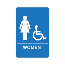 Palmer Fixture Women's ADA Accessible Restroom Sign - Women's Blue